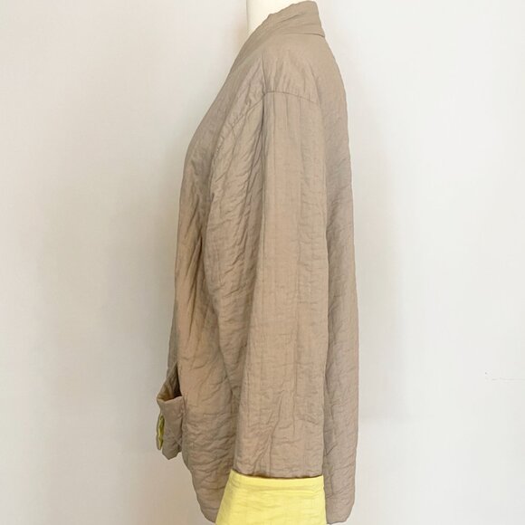 Eileen Fisher Reversible Quilted Puffer Patch Pocket Chore Coat Size XLarge - Picture 5 of 10